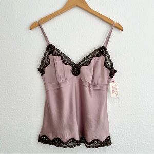 Gold Hawk Mauve Silk Camisole